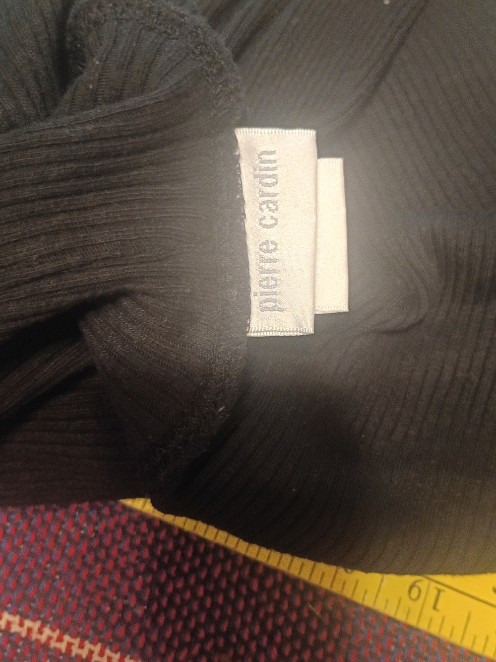 Pierre Cardin Black Ribbed Turtleneck Sweater